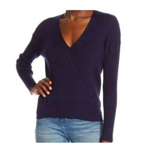 Elodie Faux Wrap Ribbed Long Sleeve Sweater Size Small NWT